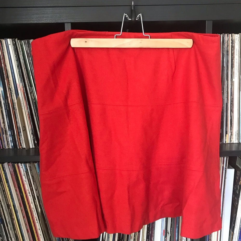 Boden red wool skirt